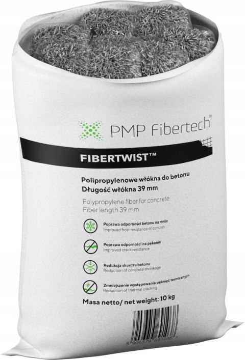 Włókna polipropylenowe włókno rozproszone PMP Fibretech FIBERTWIST 10 kg