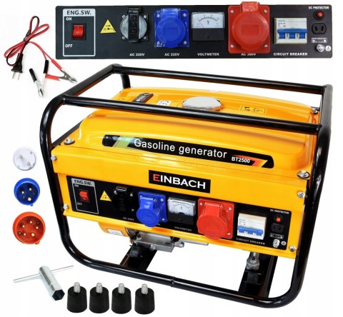 Agregat prądotwórczy 3 fazowy EINBACH 5500 W 12/230/400V 7,5 KM AVR+