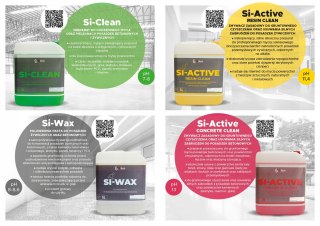 Si-Active Concrete Clean zmywacz zasadowy do gruntownego czyszczenia oraz usuwania silnych zabrudzeń do posadzek betonowych 5 l